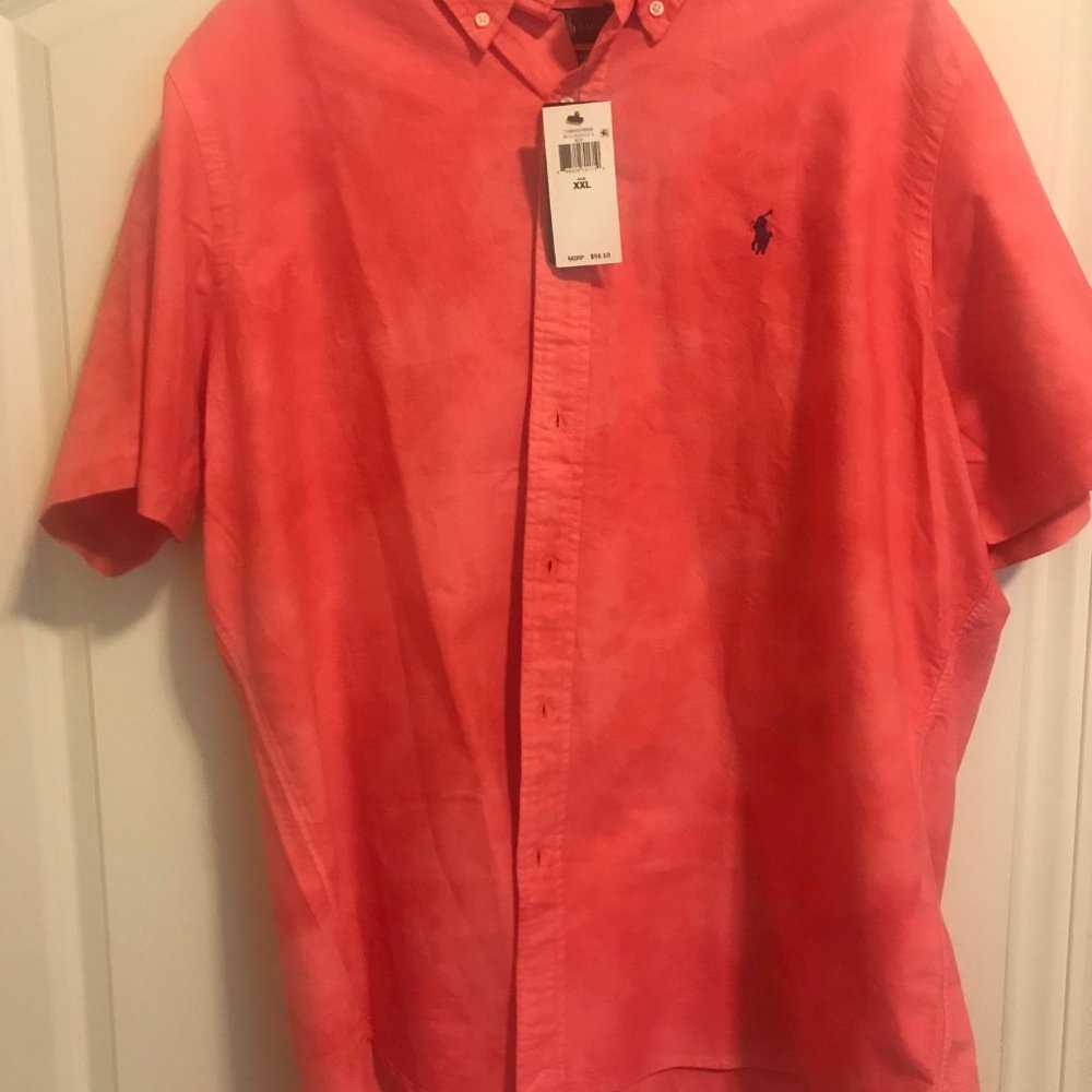 Ralph Lauren Polo Dip-Dye Shirt Red XXL